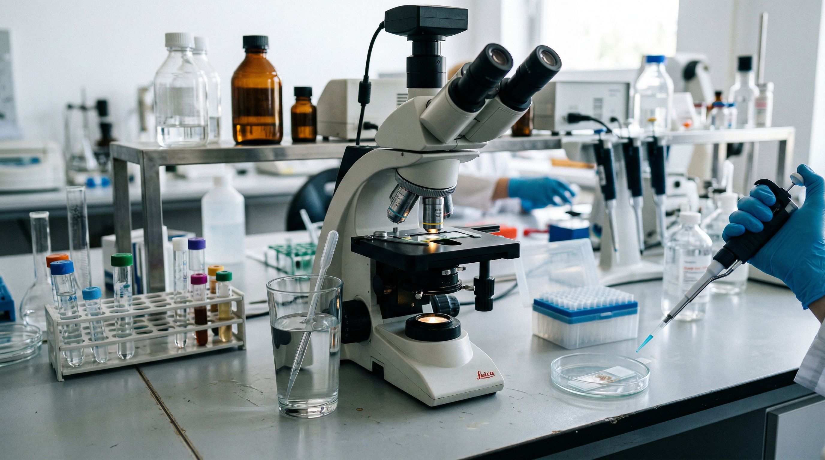Giardia intestinalis - diagnóstico de laboratorio de giardiasis con microscopio